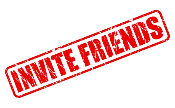 TEXTE DU STAMP ROUGE DES AMIS INVITÉS — Image vectorielle