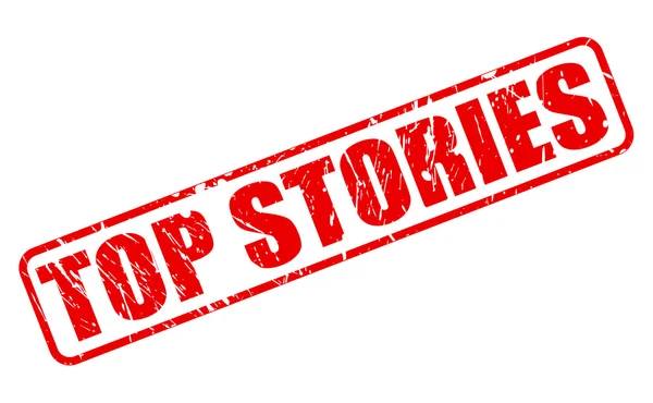 Top Stories rode stempel tekst — Stockvector