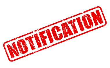 Bildirim kırmızı damga metni