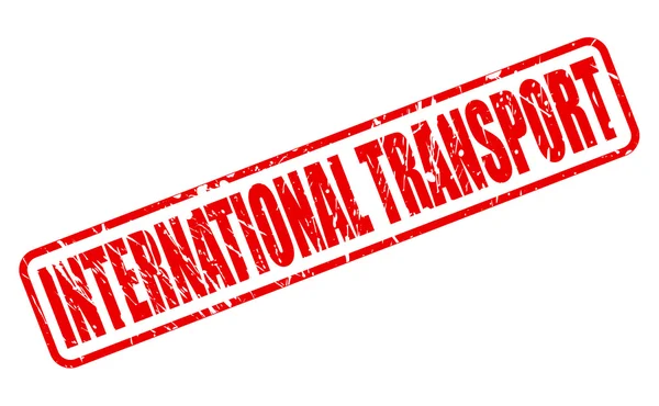 TEXTO INTERNACIONAL DE ESTAMPA ROJA DE TRANSPORTE — Vector de stock