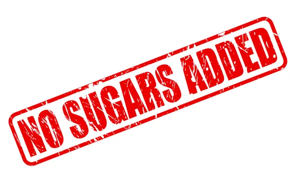 NO SUGARS ADDED RED STAMP TEXT — Stock Vector