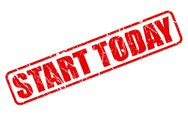 START TODAY red stamp text — Stock Vector