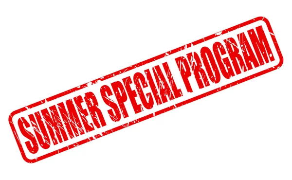 SUMMER SPECIAL PROGRAM red stamp text — Stock Vector