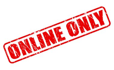 Online sadece kırmızı damga metni