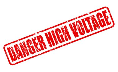 Tehlike yüksek gerilim kırmızı damga metni