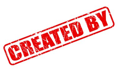 Kırmızı damga metni oluşturan '