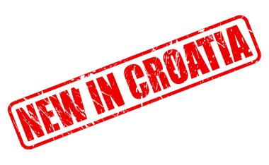 İçinde yeni Hırvatistan kırmızı damga metni