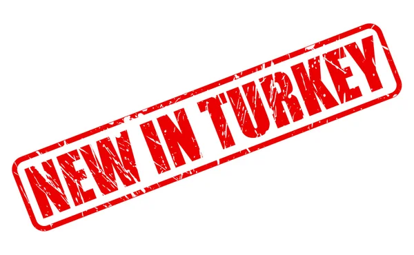 NEW IN TURKEY teks stempel merah - Stok Vektor