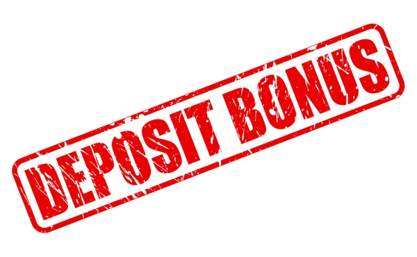 DEPOSIT BONUS texto de sello rojo — Vector de stock