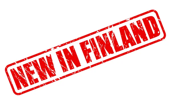 Nové ve Finsku červené razítko text — Stockový vektor