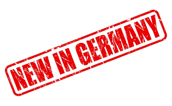 NEW IN GERMANY red stamp text — Stock Vector