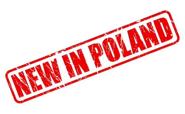 Új Lengyelországban piros bélyegzőszöveg — Stock Vector