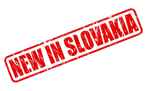Нове в Словаччині червоний штамп тексту — стоковий вектор