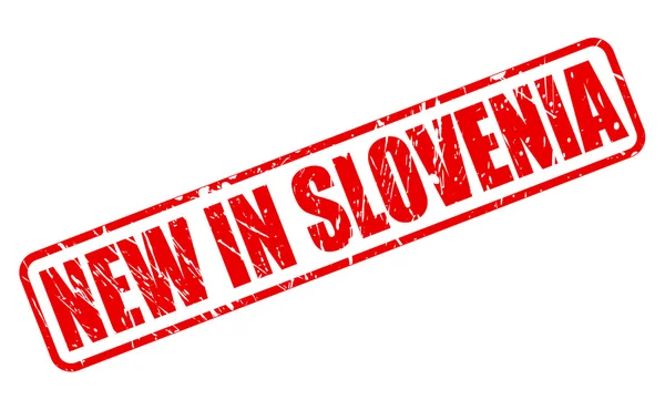 Nové ve Slovinsku červené razítko text — Stockový vektor