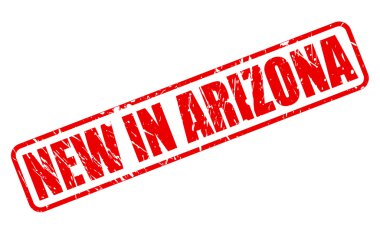 İçinde yeni Arizona kırmızı damga metni