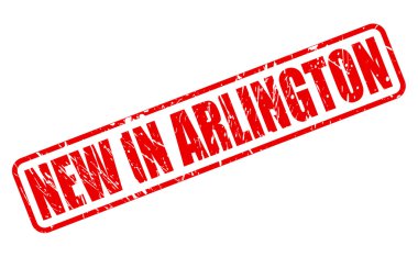 İçinde yeni Arlington kırmızı damga metni