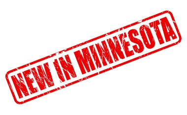 İçinde yeni Minnesota kırmızı damga metni