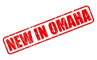 İçinde yeni Omaha kırmızı damga metni