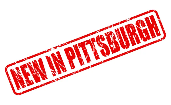 Nieuwe In Pittsburgh rode stempel tekst — Stockvector