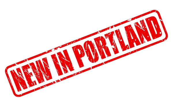 Nieuwe In Portland rode stempel tekst — Stockvector