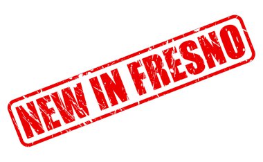 Yeni Fresno içinde kırmızı damga metni