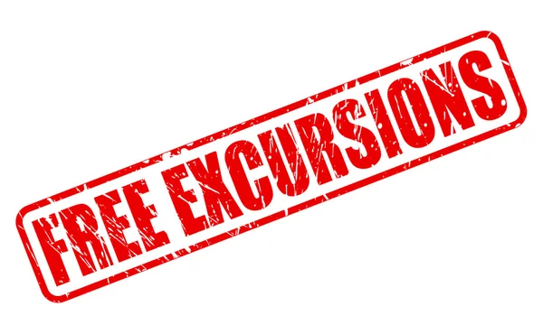 FREE EXCURSIONS red stamp text — Stock Vector