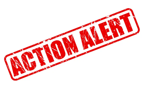 ACTION ALERT red stamp text — Stock Vector