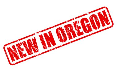 İçinde yeni Oregon kırmızı damga metni