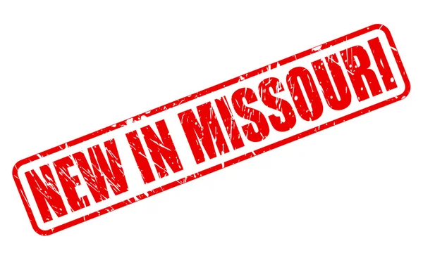 NUOVO IN MISSOURI timbro rosso testo — Vettoriale Stock