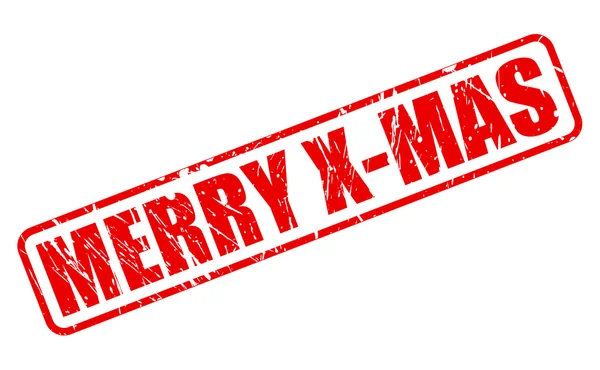 MERRY X-MAS texte du timbre rouge — Image vectorielle