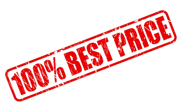 100 PERCENT BEST PRICE red stamp text — Stock Vector