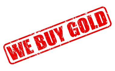 Biz satın altın kırmızı metin damgası