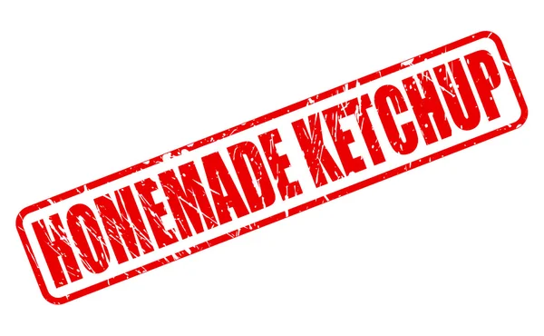 HOMEMADE KETCHUP texto de sello rojo — Vector de stock