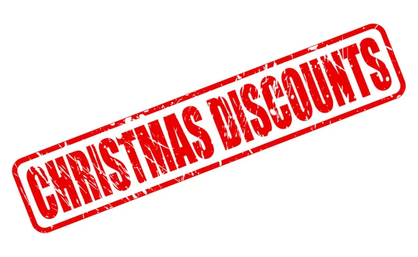 Текст червоної марки CHRISTMAS DISCOUNTS — стоковий вектор