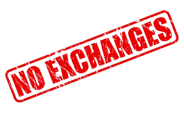 NO EXCHANGES red stamp text — Stock Vector