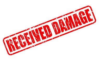 Alınan hasar kırmızı damga metni