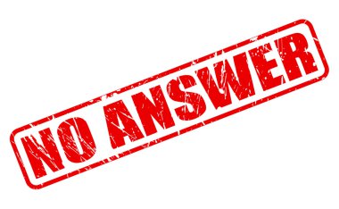 Hiçbir cevap kırmızı damga metni