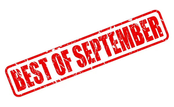 Best Of Eylül kırmızı damga metni — Stok Vektör