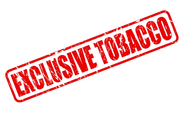 Текст червоної марки EXCLUSIVE TOBACCO — стоковий вектор