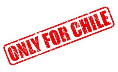 Sadece için Şili kırmızı damga metni