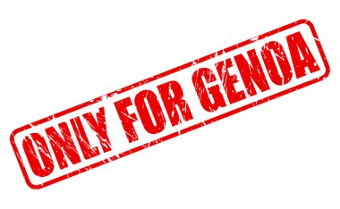 Sadece Genoa için kırmızı damga metni