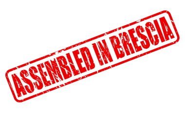 Brescia içinde monte kırmızı damga metni