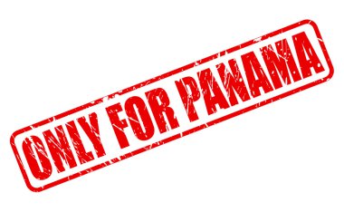 Sadece Panama kırmızısı damga metni için