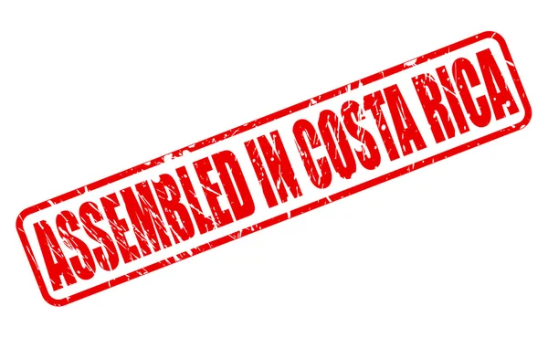 ASSEMBLÉE EN COSTA RICA texte du timbre rouge — Image vectorielle