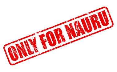 Sadece Nauru için kırmızı damga metni