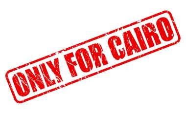 Sadece için Kahire'ye kırmızı damga metni
