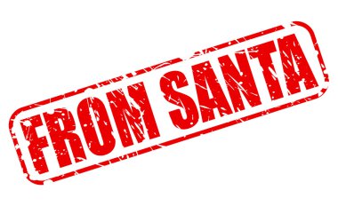 Noel Baba kırmızı pul metinden