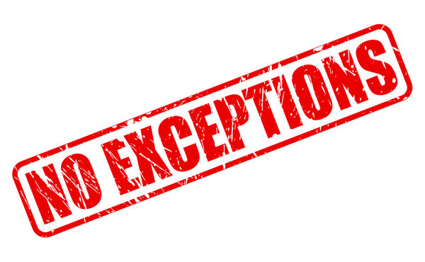 Без исключений Красная марка Текст
