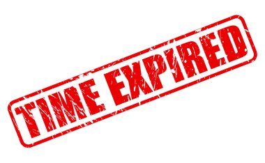 Kırmızı damga metni süre doldu