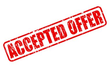 ACCEPTED OFFER RED STAMP TEXT clipart